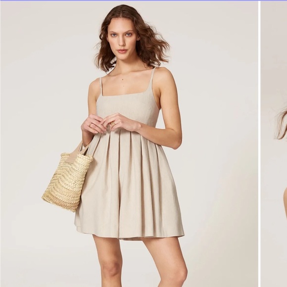 Rebecca Taylor linen romper, jumpsuit size 0 in Rye, cream - Picture 6 of 12